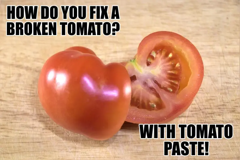 HOW DO YOU FIX A BROKEN TOMATO WITH TOMATO PASTE