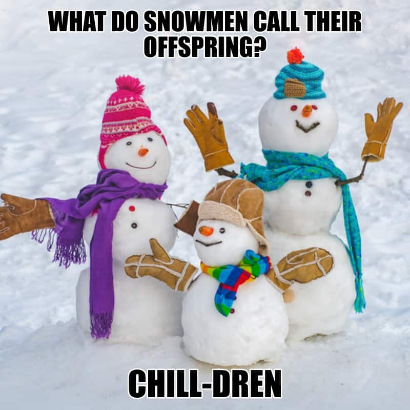 What do Snowmen call their offspring Chill dren