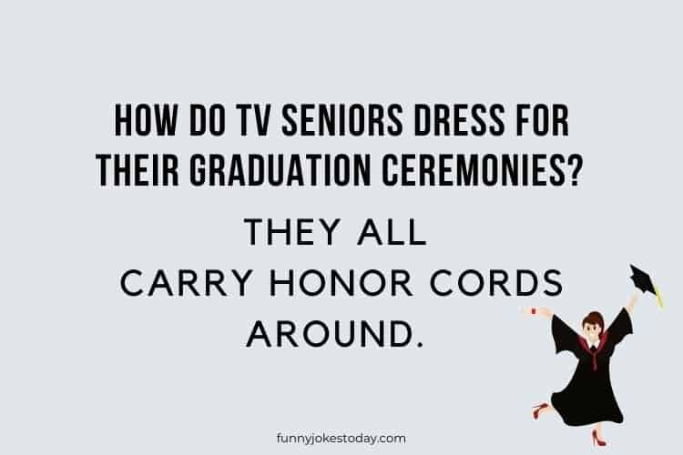 How do TV seniors dress for their graduation ceremonies They all carry honor cords around.