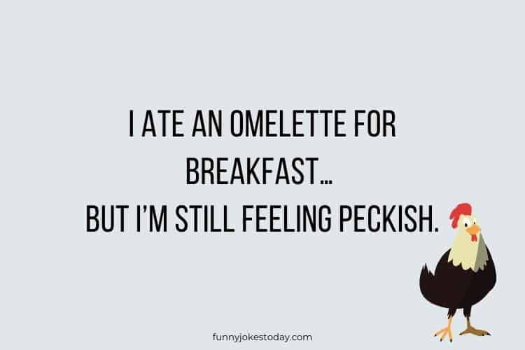 Chicken Jokes - I ate an omelette for breakfast
