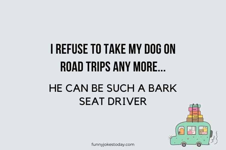 Road Trip Jokes - I refuse to take my dog on road trips any more. 