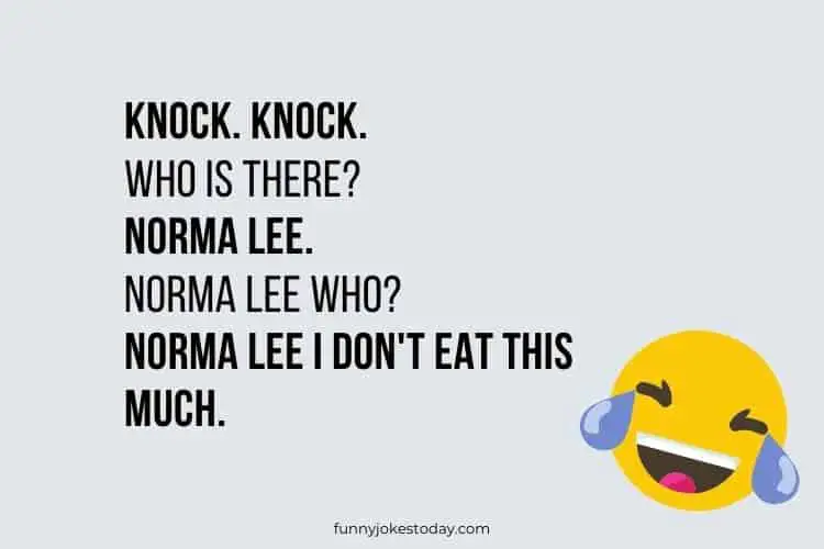 Knock Knock Jokes - Knock. Knock. Who is there? Norma Lee. 