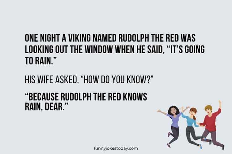 Jokes for Teens - One night a Viking named Rudolph the Red