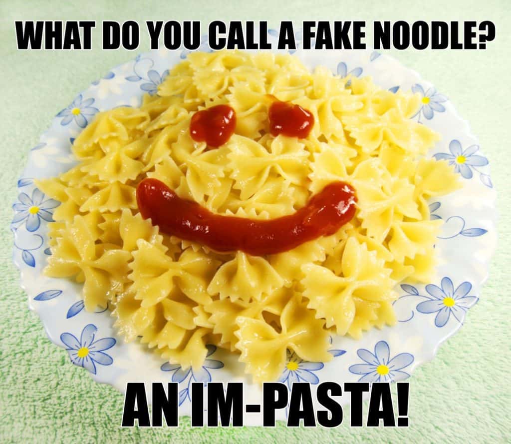 Corny and Cheesy Jokes - What do you call a fake noodle?