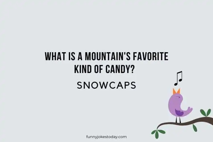 What is a mountains favorite kind of candy Snowcaps.