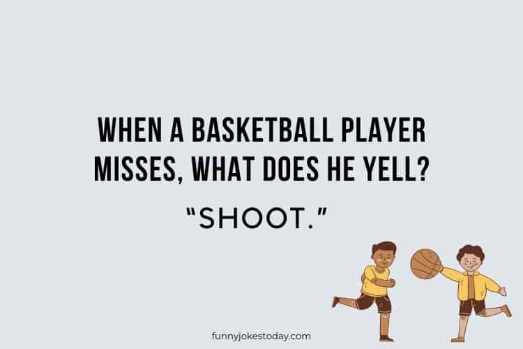 When a basketball player misses what does he yell Shoot.