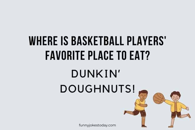 Where is basketball players favorite place to eat Dunkin Doughnuts