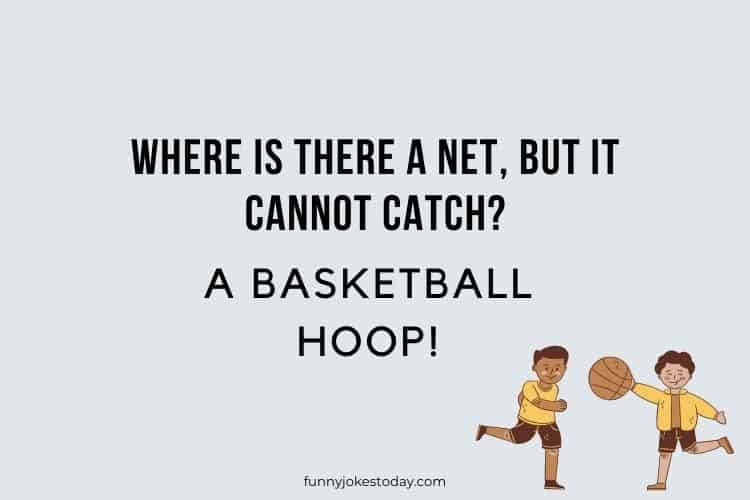 Where is there a net but it cannot catch A basketball hoop