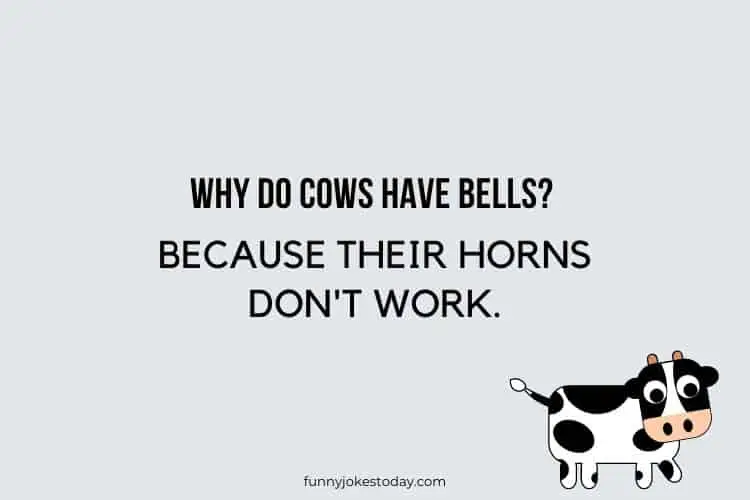Cow Jokes - Why do cows have bells?